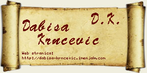 Dabiša Krnčević vizit kartica